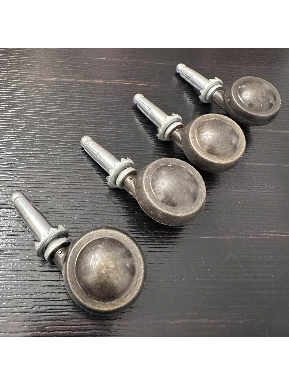 Set Of 4 Shepherd Vintage Furniture Casters Brown Swivel Replacement Wheels VGC
